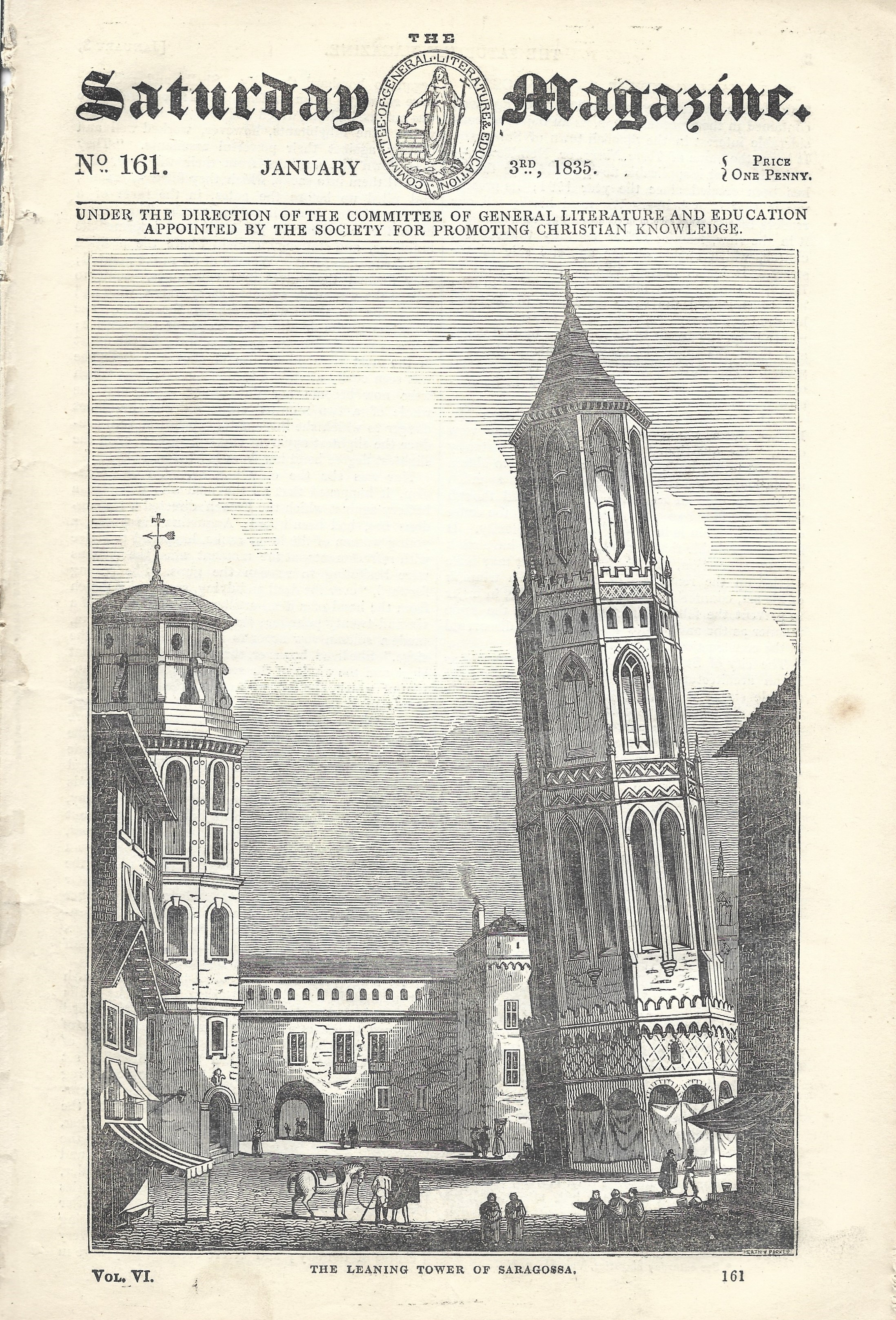 Saturday Magazine, January 3, 1835. Page 1