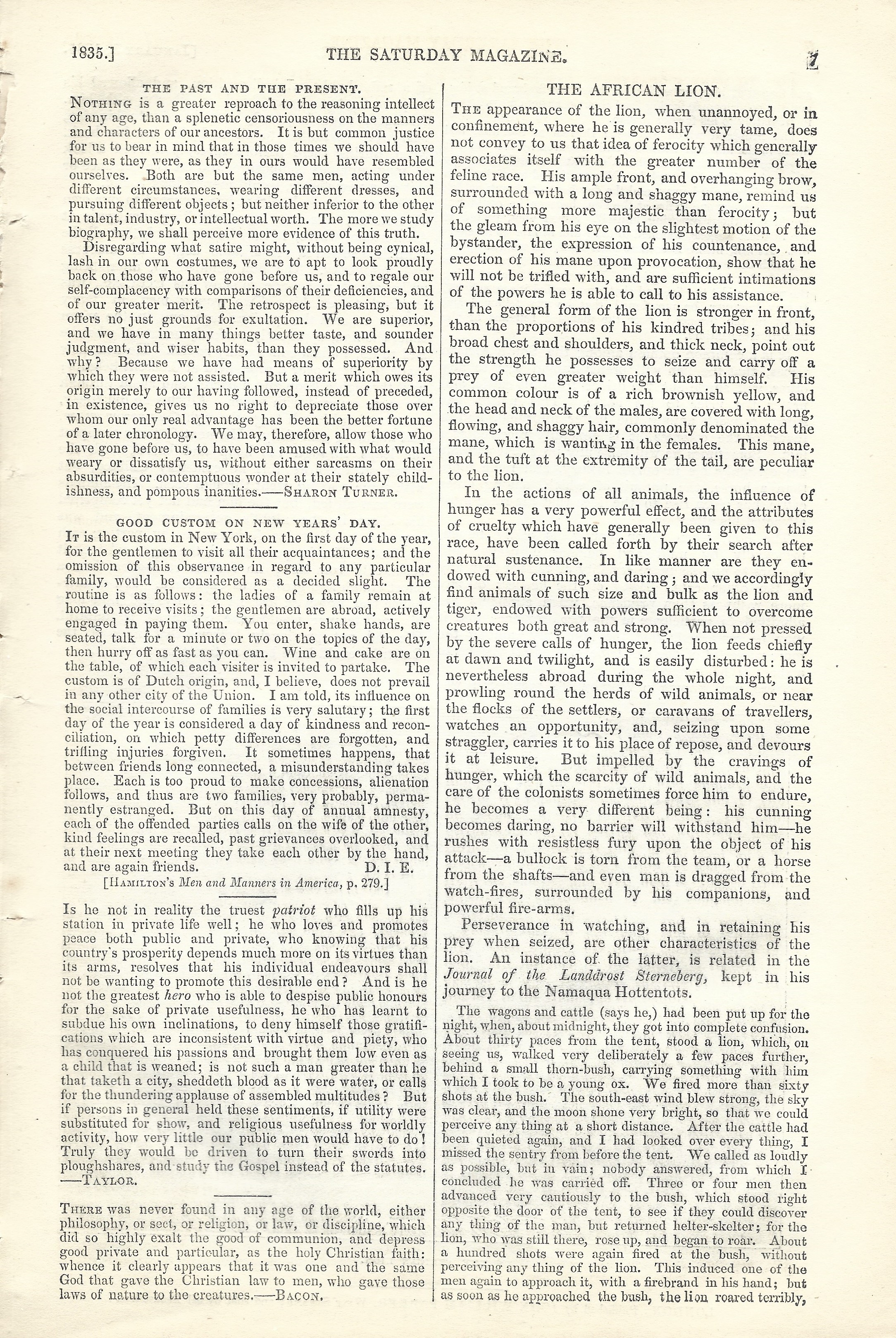 Saturday Magazine, January 3, 1835. Page 7
