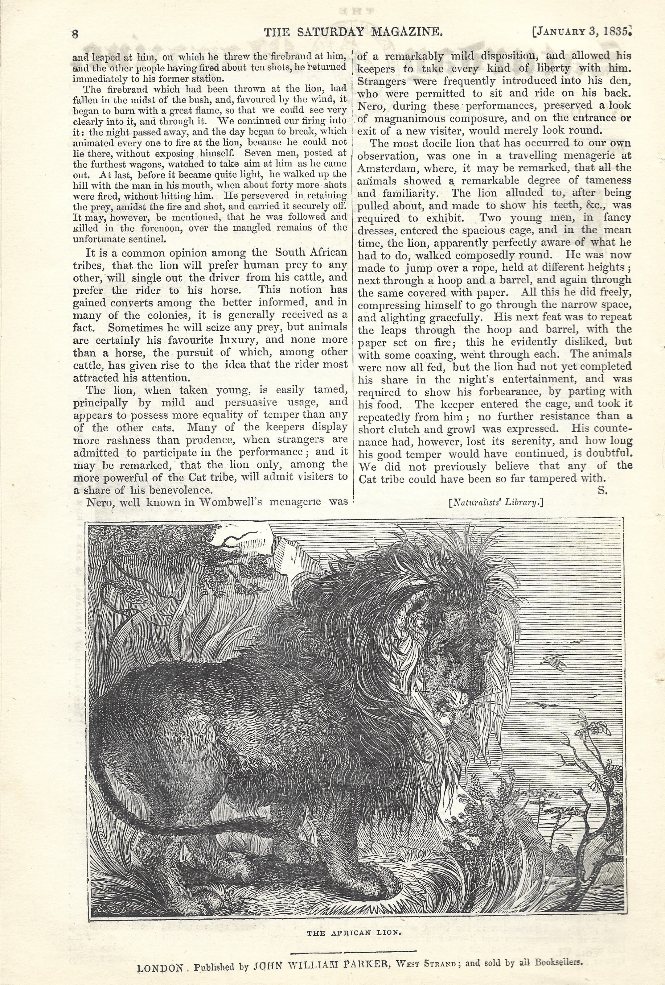 Saturday Magazine, January 3, 1835. Page 8