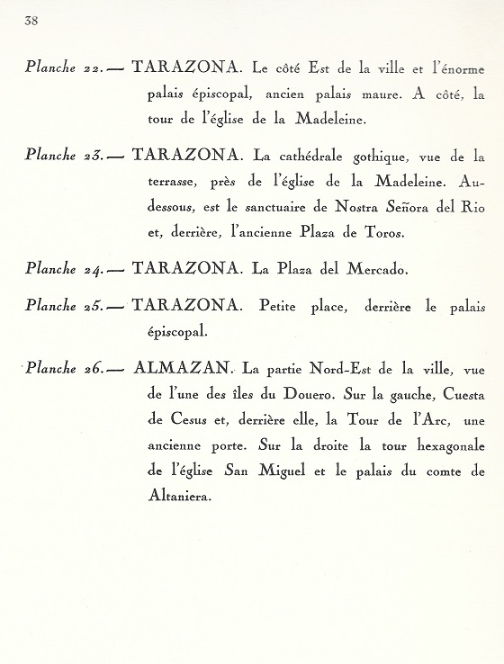 1927 Visions d'Espagne tome 1. Page 38. Notice