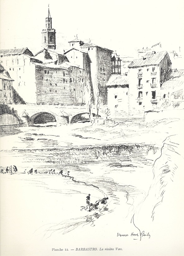 1927 Visions d'Espagne tome 1. Plache 12. Barbastro