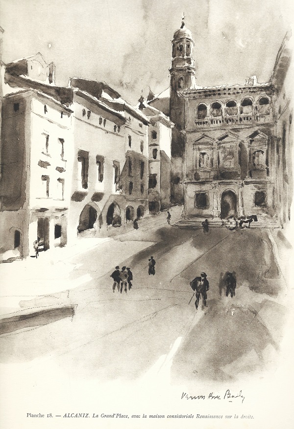 1927 Visions d'Espagne tome 1. Plache 18. Alcaniz