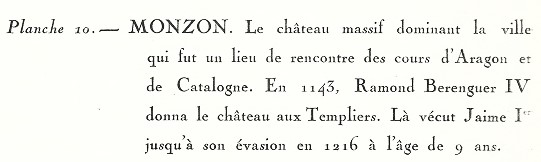 1927 Visions d'Espagne tome 1. Plache 10. Monzon