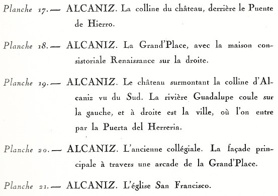 1927 Visions d'Espagne tome 1. Plache 17. Alcañiz