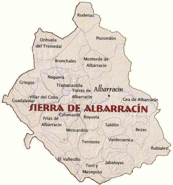 Map situation municipality Albarracin within our Shire (comarca)