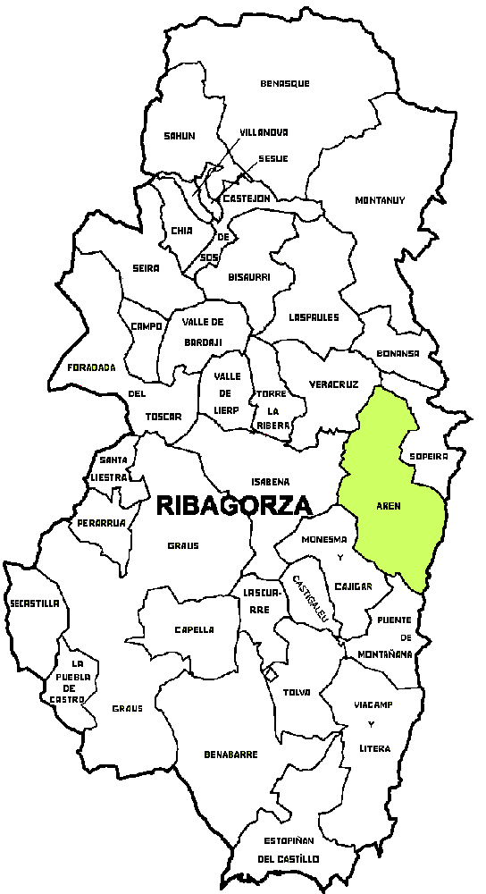 Municipalité Arén dans Comarca de Ribagorza