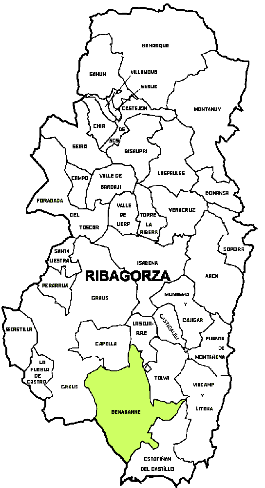 Municipalité Benabarre dans la Region Ribagorza