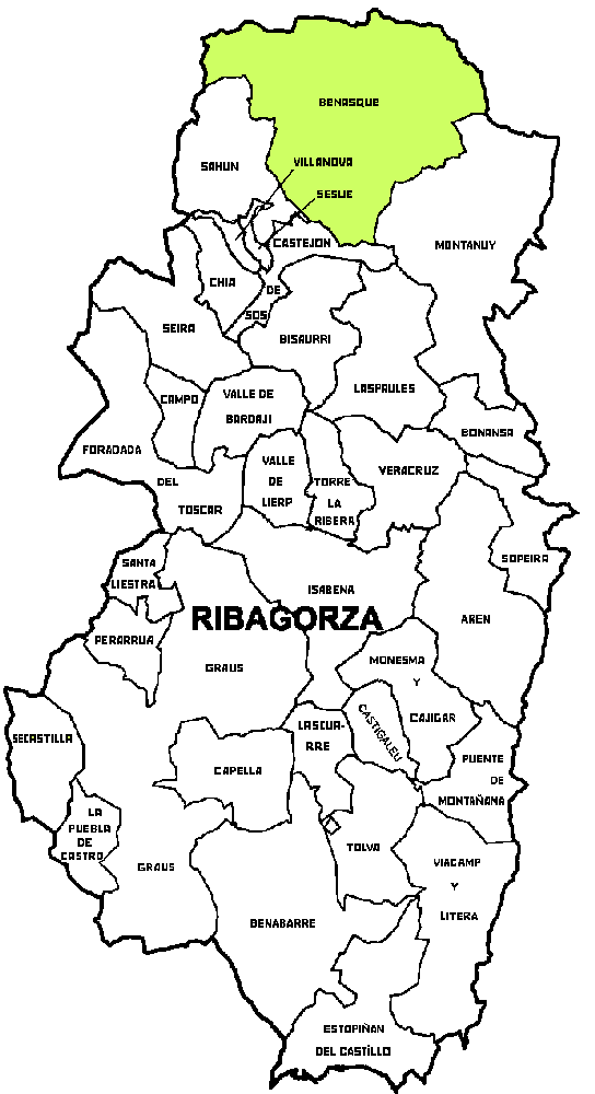 Municipalité Benasque dans la region Ribagorza