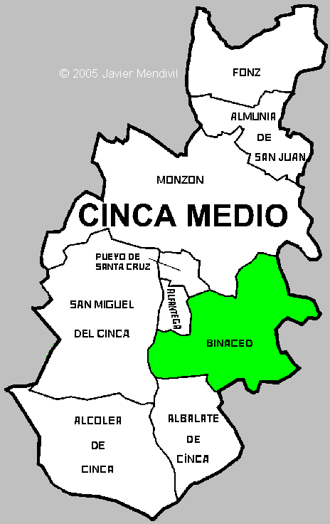 Municipalité Binaced dans la region Cinca Medio Municipalité Binaced dans la region Cinca Medio