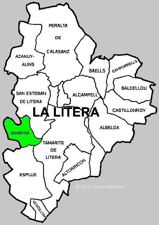 Municipalité Binefar dans la region La Litera/ La Llitera Municipalité Binefar dans la region La Litera/ La Llitera