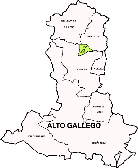 Municipalité Hoz de Jaca dans la region Alto Gállego
