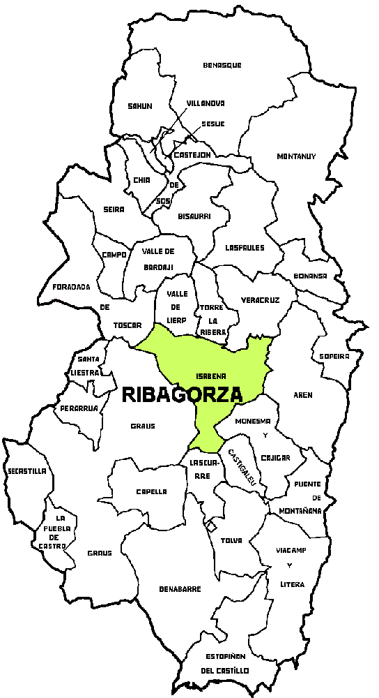Municipalité Isabena dans la region Ribagorza
