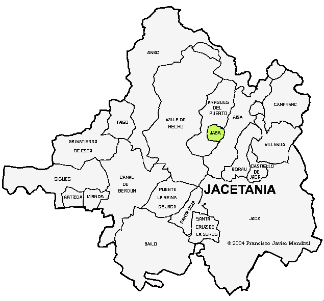 Municipalité Jasa dans la région Comarca la Jacetania