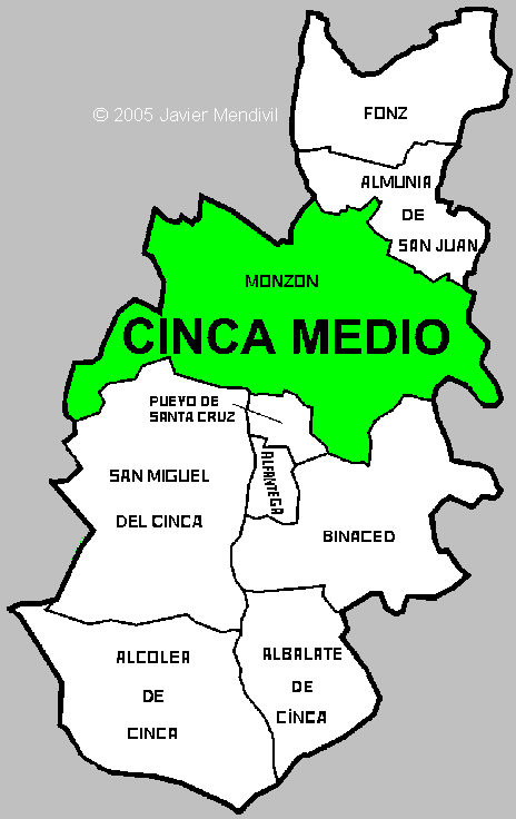 Municipalité Monzón dans la region Comarca del Cinca Medio