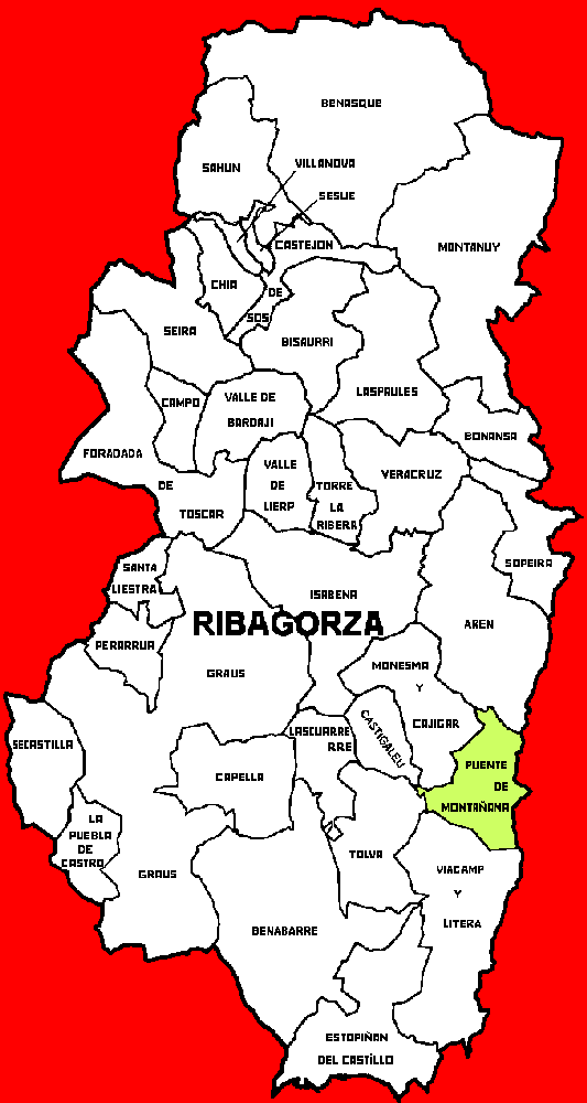 Municipalité Puente de Montañana dans la région Comarca Ribagorza