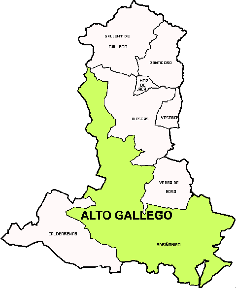 Municipalité Sabiñanigo dans la region Alto Gállego