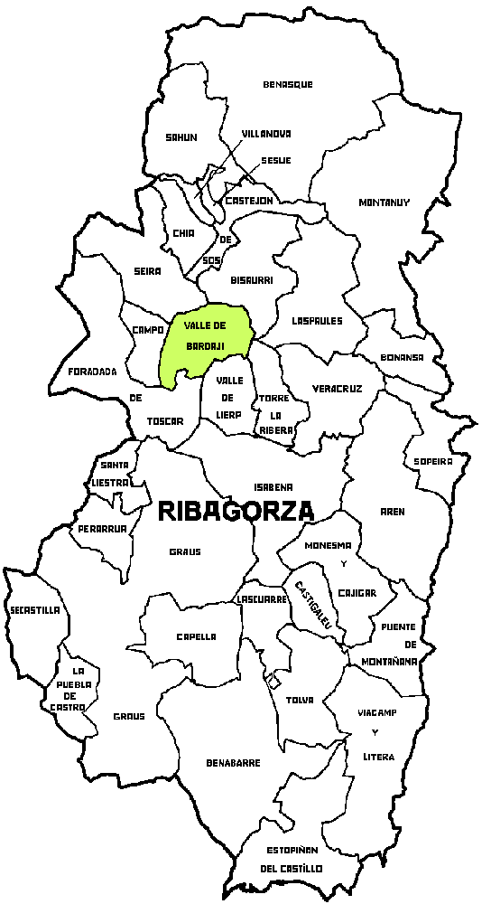 Municipalité Valle de Bardagi dans la région Ribagorza Municipalité Valle de Bardagi dans la région Ribagorza