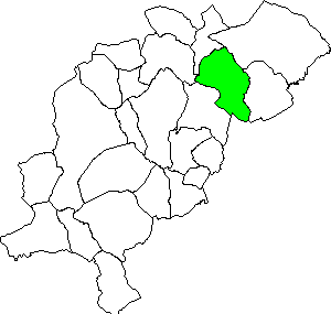 Carte Situation de la Municipalité Linares de Mora dans la Région Comarca Gudar-Javalambre