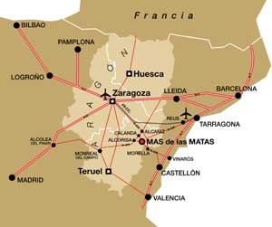 Comment se rendre au Mas de las Matas Comment se rendre au Mas de las Matas