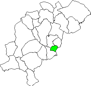 Map municipality Olba in the Comarca Gudar-Javalambre