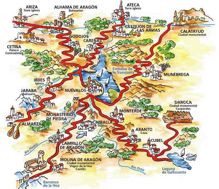Map alrededores de Nuévalos