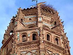 Détail supérieur de la tour Utebo