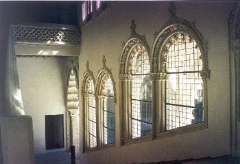 Stairway with plasterwork in Aljaferia Zaragoza