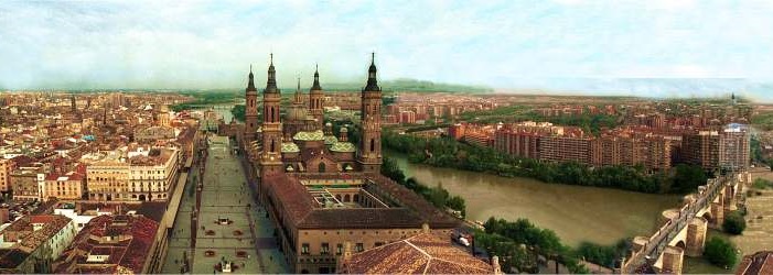 Panorámica de Zaragoza desde la Catedral de La Seo