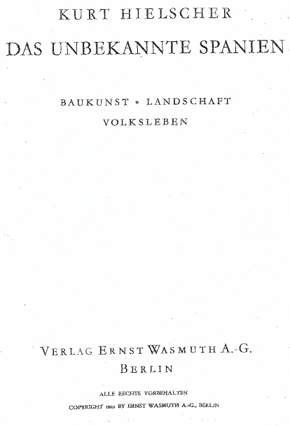Das Unbekannte Spanien.