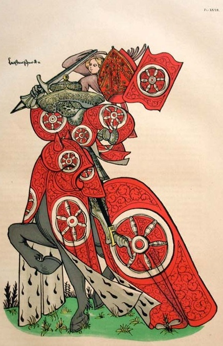 Archeveque de Mayence. Ancien Armorial Equestre de la Toison d'or et de L'Europe au 15e Siecle.