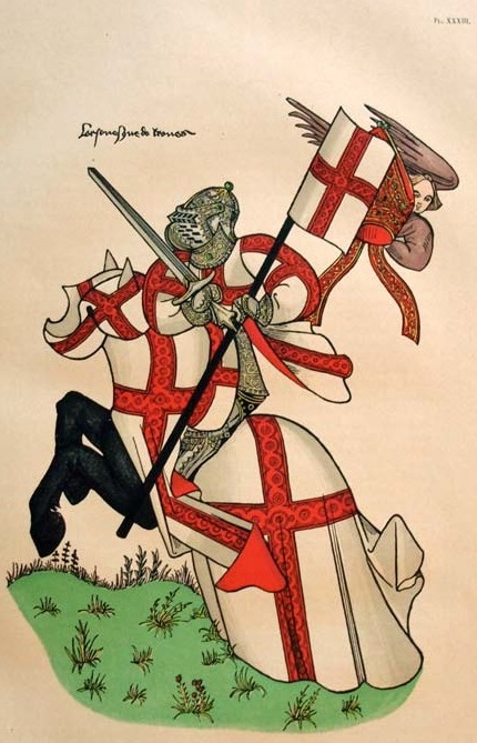 Archeveque de Traves. Ancien Armorial Equestre de la Toison d'or et de L'Europe au 15e Siecle.