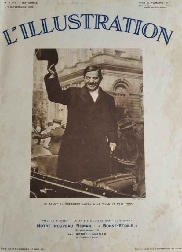L'Illustration. 7 novembre 1931. 4627 Portada
