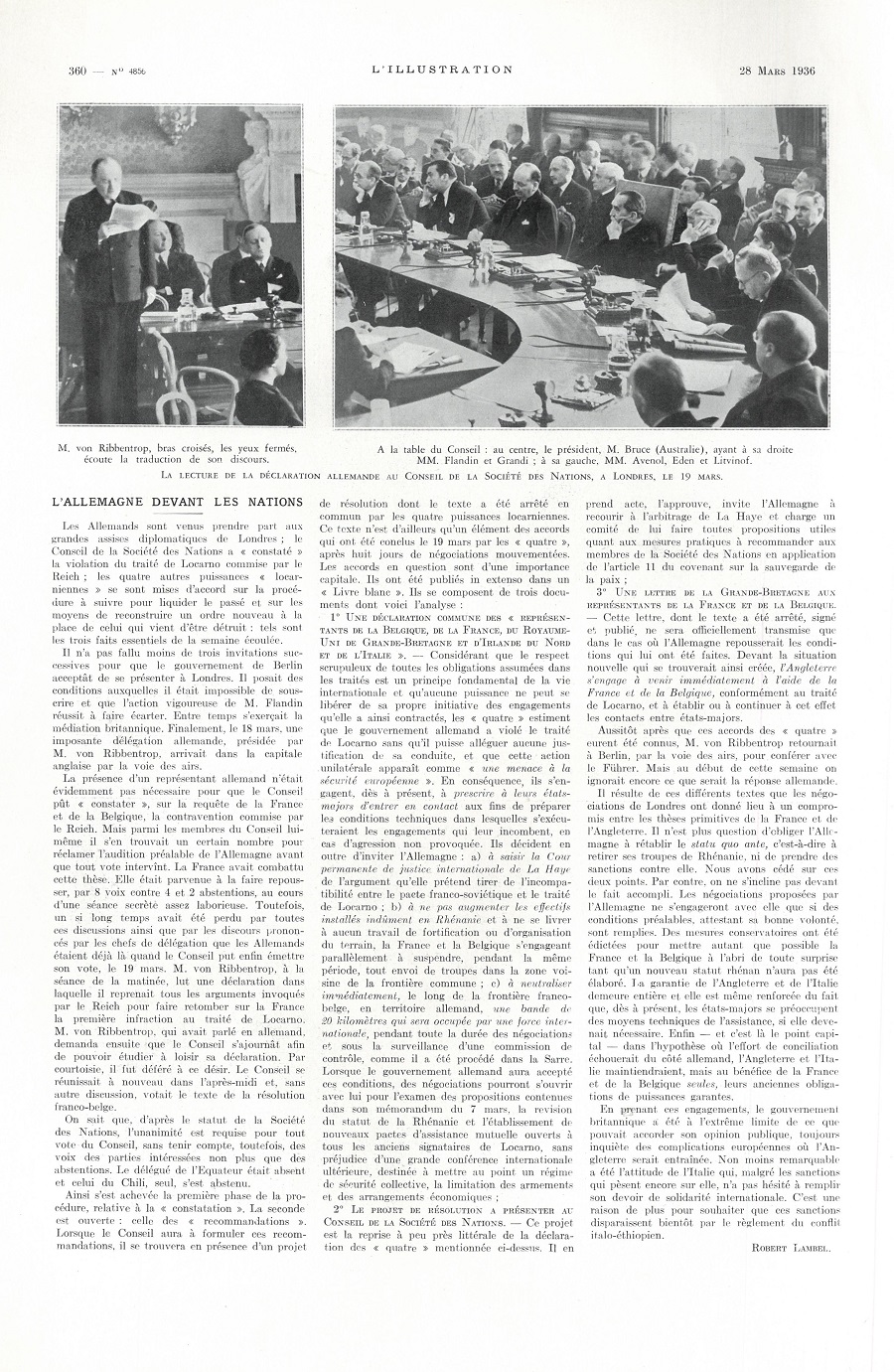 L'Illustration 4856 - 28 mars 1936 pag. 360
