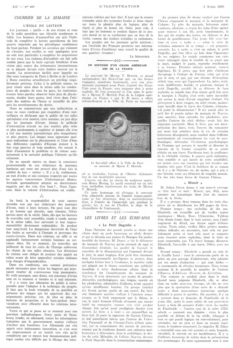L'Illustration 4857 - 4 avril 1936 410
