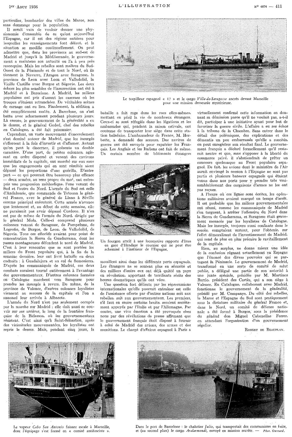 L'Illustration 4874 - 1 août 1936 pag. 411