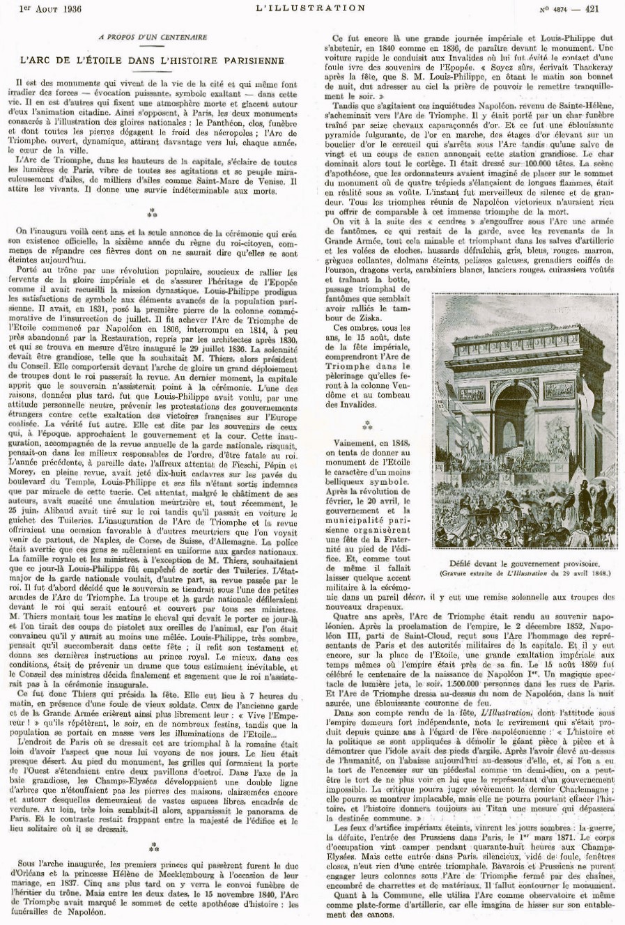 L'Illustration 4874 - 1 août 1936 pag. 421