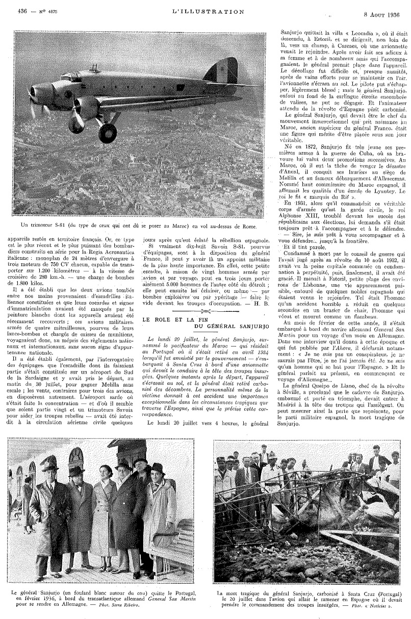 L'Illustration 4875 - 8 août 1936 pag. 436