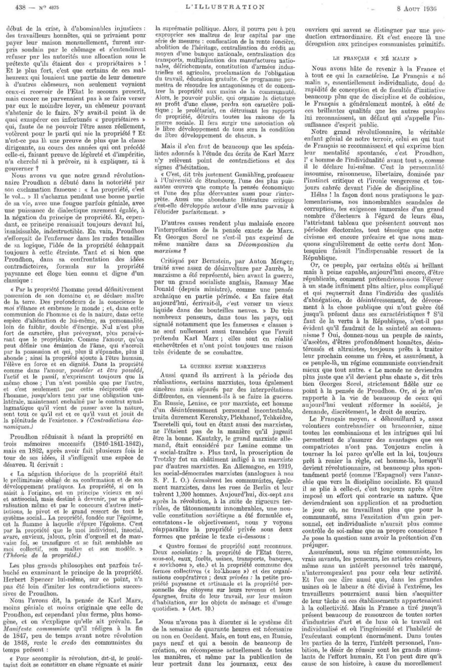 L'Illustration 4875 - 8 août 1936 pag. 438