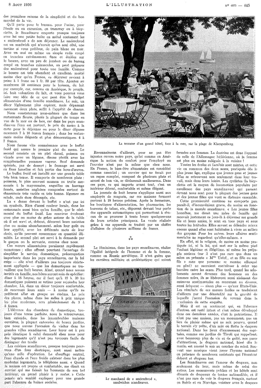 L'Illustration 4875 - 8 août 1936 pag. 445