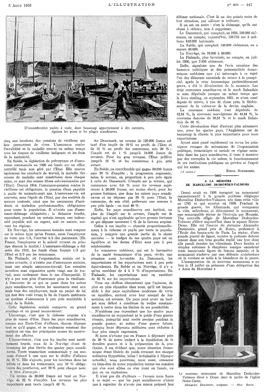 L'Illustration 4875 - 8 août 1936 pag. 447