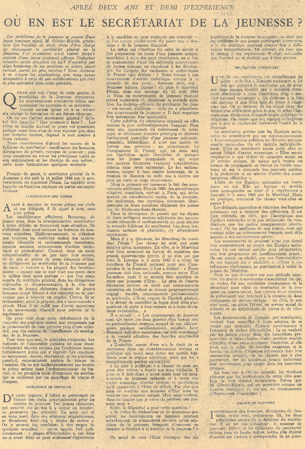 L'Illustration 10 avril de 1943. Páge 219